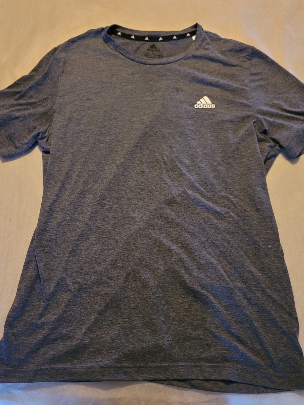 Adidas Men's Heathered Navy Performance T-Shirt